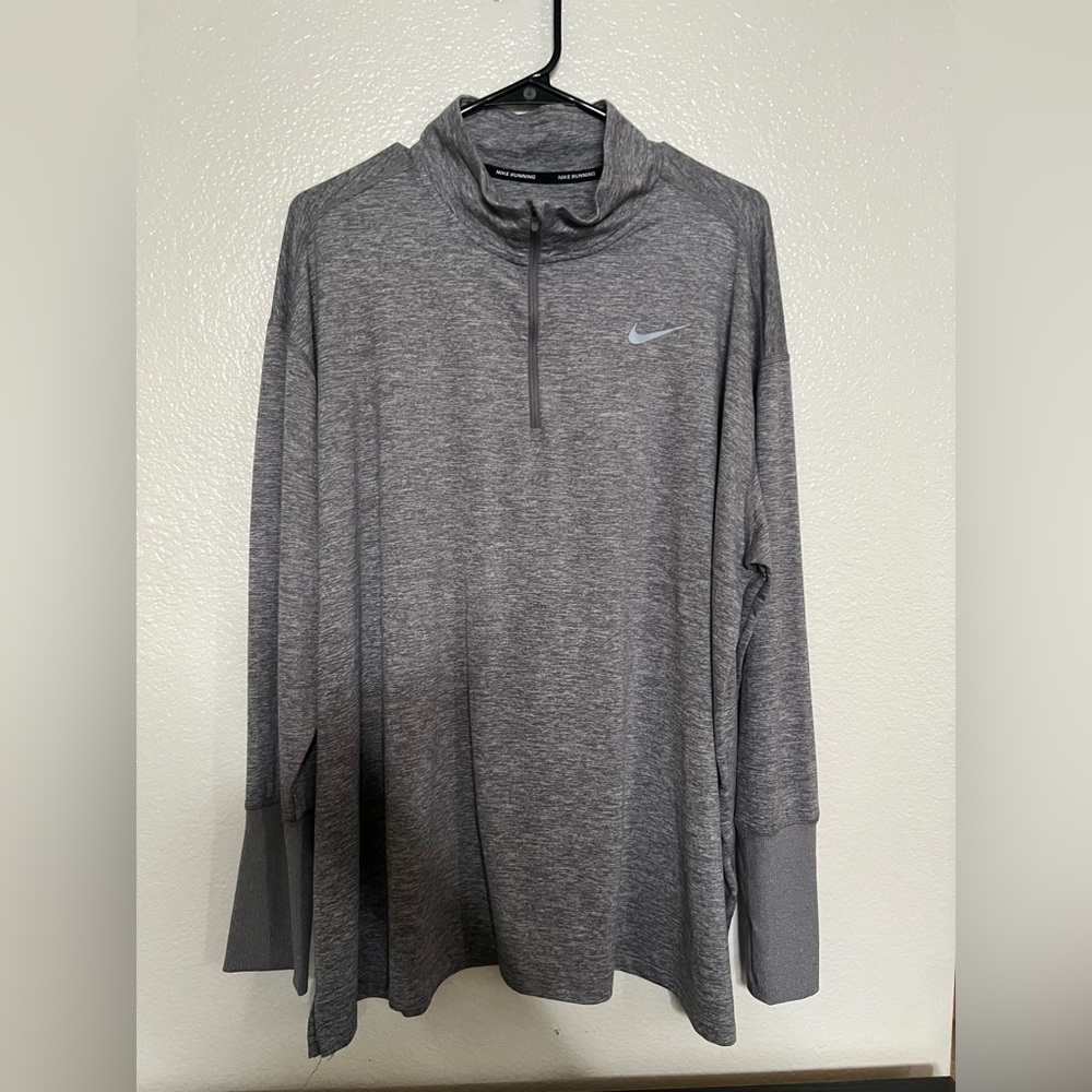 Nike Gray Quarter-Zip Pullover
